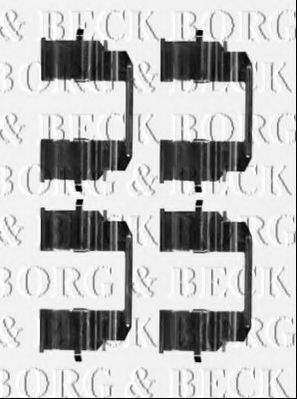 Комплектующие, колодки дискового тормоза BORG & BECK BBK1513