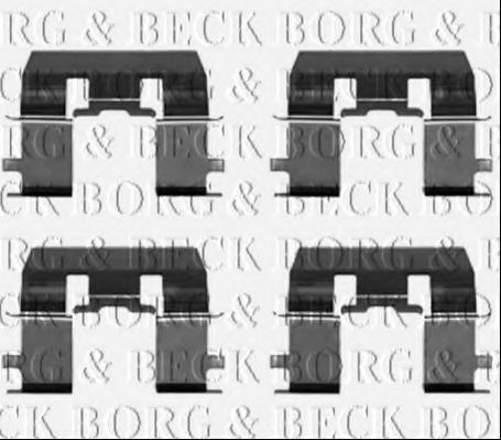 Комплектующие, колодки дискового тормоза BORG & BECK BBK1533