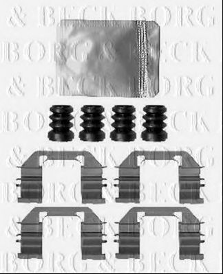 Комплектующие, колодки дискового тормоза BORG & BECK BBK1592