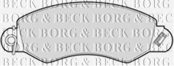 Комплект тормозных колодок, дисковый тормоз BORG & BECK BBP1976