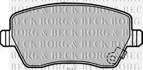 Комплект тормозных колодок, дисковый тормоз BORG & BECK BBP2297