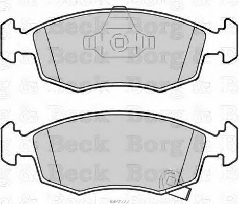 Комплект тормозных колодок, дисковый тормоз BORG & BECK BBP2322