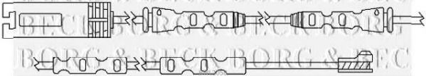 Сигнализатор, износ тормозных колодок BORG & BECK BWL3058