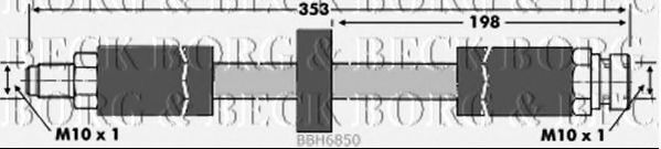 Тормозной шланг BORG & BECK BBH6850