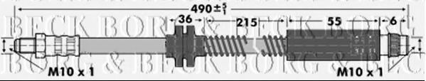 Тормозной шланг BORG & BECK BBH6908