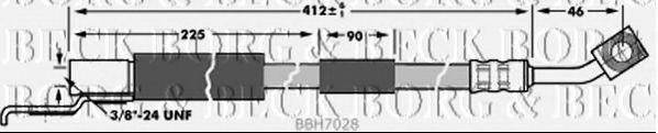 Тормозной шланг BORG & BECK BBH7028