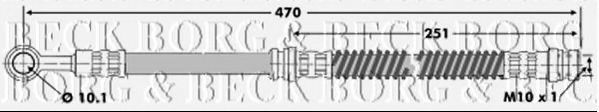 Тормозной шланг BORG & BECK BBH6814