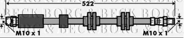 Тормозной шланг BORG & BECK BBH7392