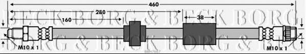 Тормозной шланг BORG & BECK BBH7667