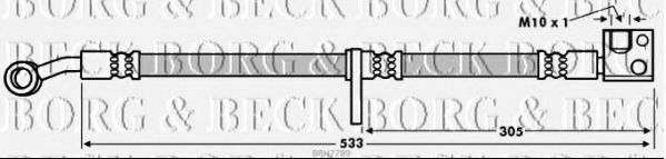 Тормозной шланг BORG & BECK BBH7789