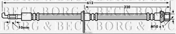 Тормозной шланг BORG & BECK BBH7881