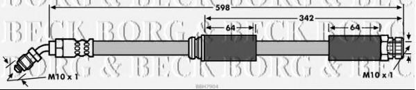 Тормозной шланг BORG & BECK BBH7904