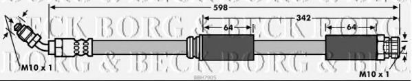 Тормозной шланг BORG & BECK BBH7905