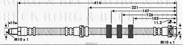 Тормозной шланг BORG & BECK BBH8010