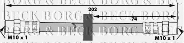 Тормозной шланг BORG & BECK BBH6024