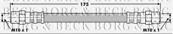 Тормозной шланг BORG & BECK BBH6630