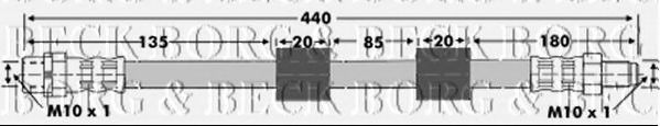 Тормозной шланг BORG & BECK BBH6739