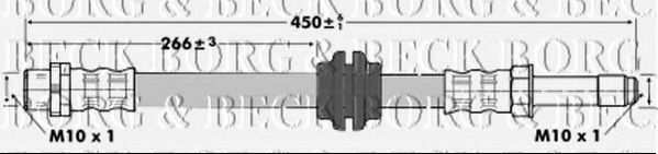 Тормозной шланг BORG & BECK BBH6762