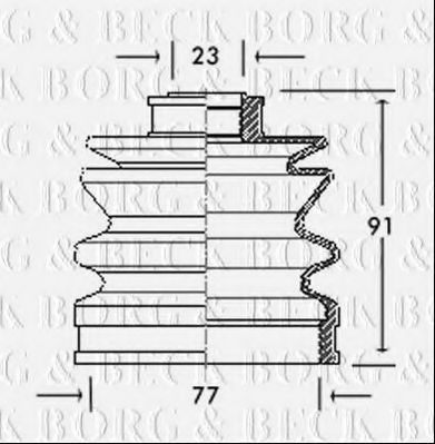 Пыльник, приводной вал BORG & BECK BCB2054