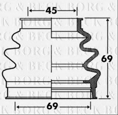 Пыльник, приводной вал BORG & BECK BCB2885
