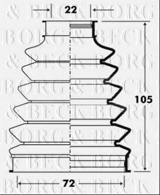 Пыльник, приводной вал BORG & BECK BCB6073
