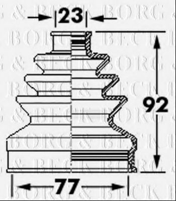 Пыльник, приводной вал BORG & BECK BCB6123