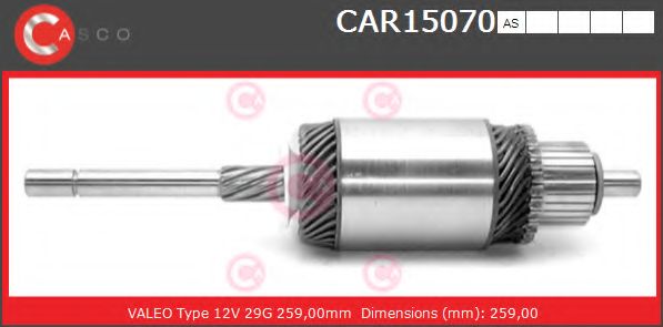 Якорь, стартер CASCO CAR15070AS