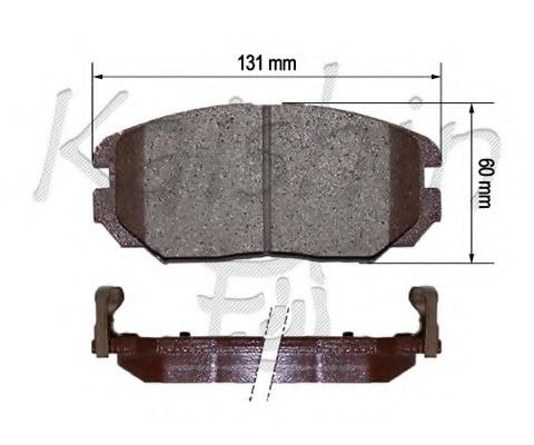 Комплект тормозных колодок, дисковый тормоз KAISHIN D11183