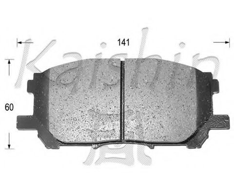 Комплект тормозных колодок, дисковый тормоз KAISHIN D2249