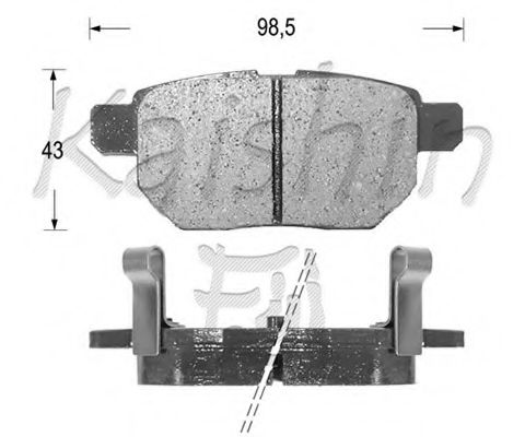 Комплект тормозных колодок, дисковый тормоз KAISHIN FK2254