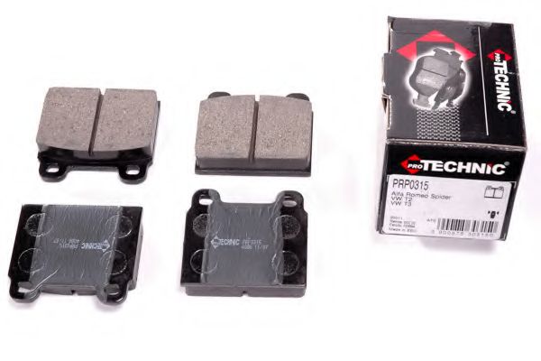 Комплект тормозных колодок, дисковый тормоз PROTECHNIC PRP0315