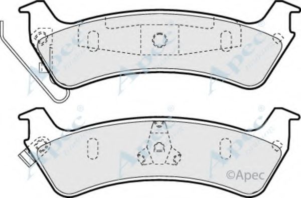 Комплект тормозных колодок, дисковый тормоз APEC braking PAD1012