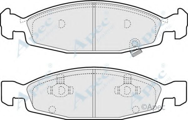 Комплект тормозных колодок, дисковый тормоз APEC braking PAD1131