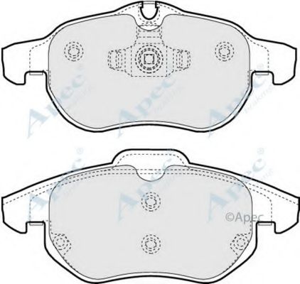 Комплект тормозных колодок, дисковый тормоз APEC braking PAD1248