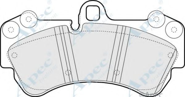 Комплект тормозных колодок, дисковый тормоз APEC braking PAD1314