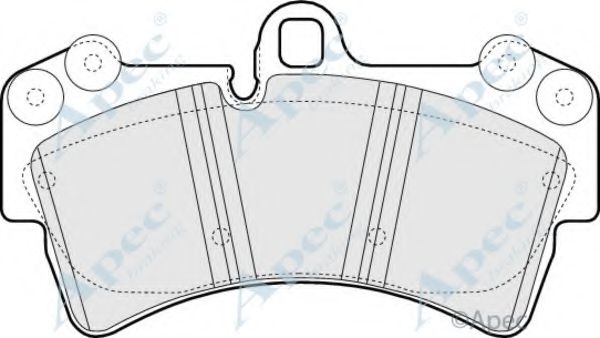 Комплект тормозных колодок, дисковый тормоз APEC braking PAD1317