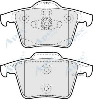 Комплект тормозных колодок, дисковый тормоз APEC braking PAD1339