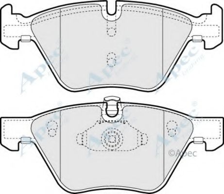 Комплект тормозных колодок, дисковый тормоз APEC braking PAD1341