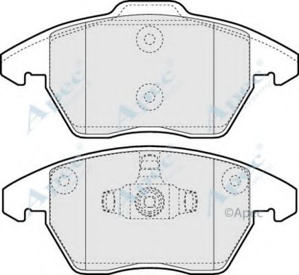 Комплект тормозных колодок, дисковый тормоз APEC braking PAD1398