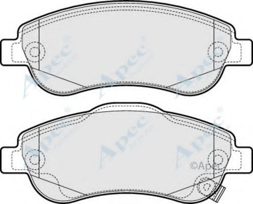 Комплект тормозных колодок, дисковый тормоз APEC braking PAD1582