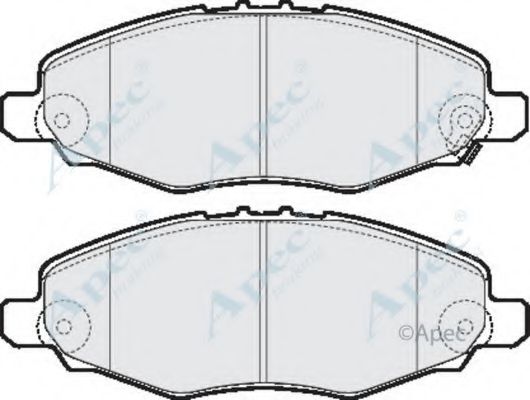 Комплект тормозных колодок, дисковый тормоз APEC braking PAD1599
