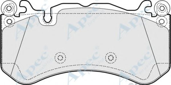 Комплект тормозных колодок, дисковый тормоз APEC braking PAD1616