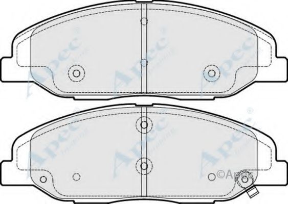 Комплект тормозных колодок, дисковый тормоз APEC braking PAD1633