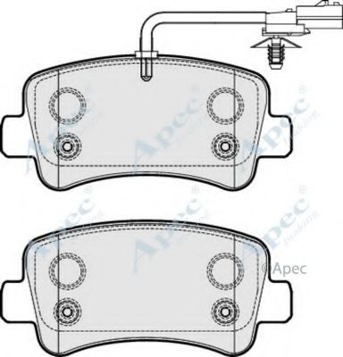 Комплект тормозных колодок, дисковый тормоз APEC braking PAD1781