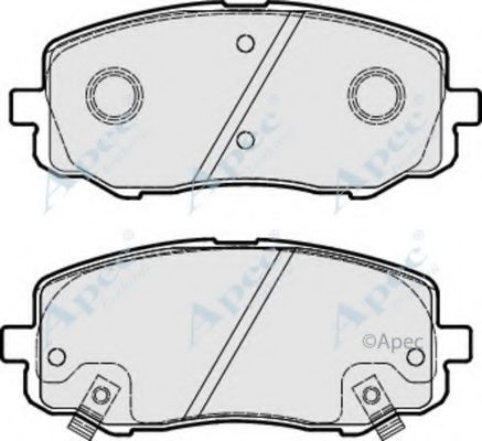 Комплект тормозных колодок, дисковый тормоз APEC braking PAD1792