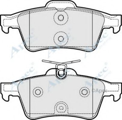 Комплект тормозных колодок, дисковый тормоз APEC braking PAD1818