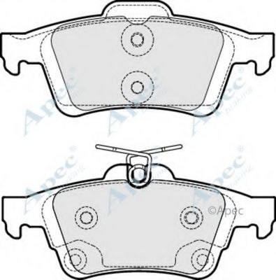 Комплект тормозных колодок, дисковый тормоз APEC braking PAD1822