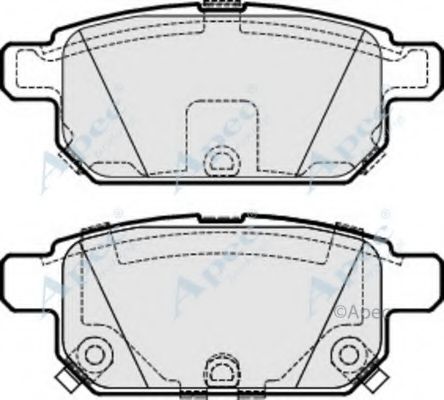 Комплект тормозных колодок, дисковый тормоз APEC braking PAD1843