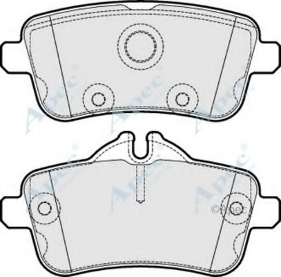 Комплект тормозных колодок, дисковый тормоз APEC braking PAD1929