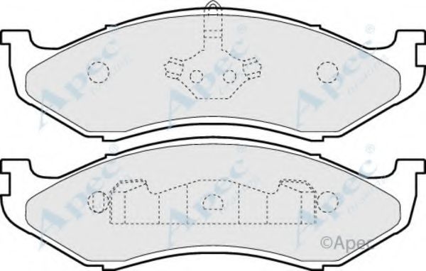 Комплект тормозных колодок, дисковый тормоз APEC braking PAD852